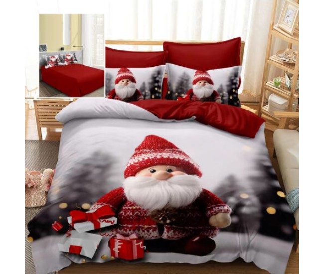 Lenjerie pat finet 3d 6 piese craciun f-xmas70 Lenjerie pat finet 3d 6 piese craciun f-xmas70